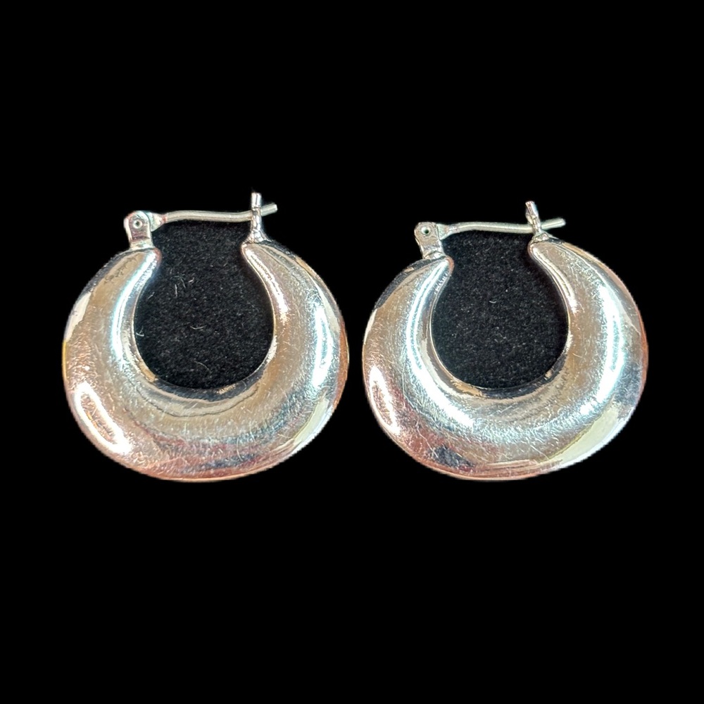 Dainty Silver-Tone Hoop Earrings